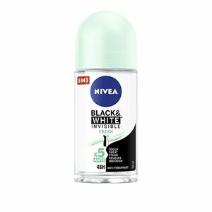 Nivea Antiperspirant roll-on Invisible Fresh Black&White 48H (Anti-Perspirant) 50 ml imagine