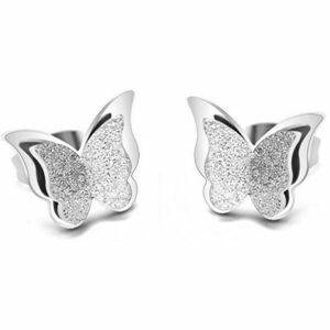 Troli Cercei fluture din oțel Metal Butterfly KES-048-SIL imagine