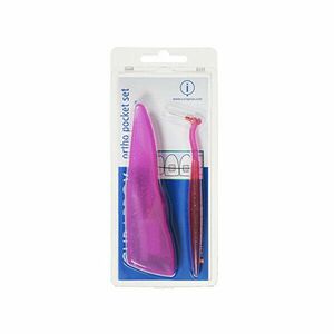 Curaprox Set pentru îngrijirea protezei dentare (Ortho Pocket Set 07, 14, 18 + UHS) 451 pink imagine