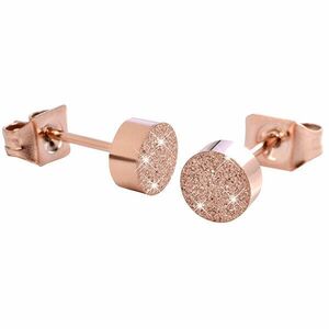 Troli Cercei din oțel placați cu aur roz KE-004 imagine