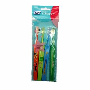 TePe Periuță de dinți pentru copii Extra Soft Kids ZOO (Extra Soft) 4 buc imagine