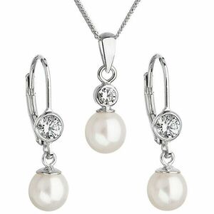 Evolution Group Set de perle pentru femei cu cristale Pavon 29006.1 alb imagine
