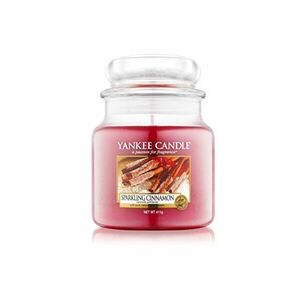 Yankee Candle Lumânare parfumată Classic medie Scorțișoară sclipitoare (Sparkling Cinnamon) 411 g imagine