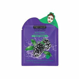 Freeman Mască de pânză pentru curățare profundă Tea Tree și mure (Deep Clearing Mask) 25 ml imagine