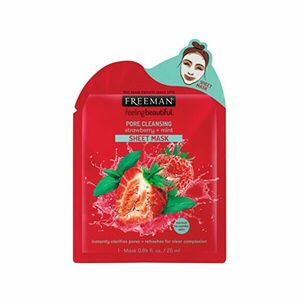 Freeman Mască de curățare din pânză Căpșune și mentă (Pore Cleansing Mask) 25 ml imagine