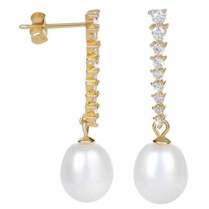 JwL Luxury Pearls Cercei perlat de aur cu cristal JL0405 imagine