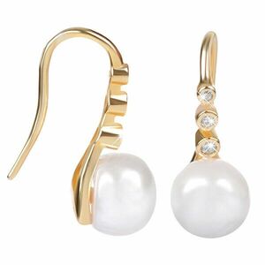 JwL Luxury Pearls Cercei de argint placate cu aur cu perla dreapta JL0411 imagine