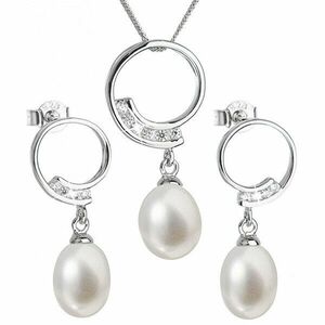 Evolution Group Set de argint de lux cu perle autentice Pavon 29030.1 imagine
