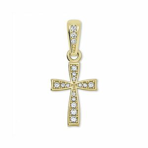 Brilio Pandantiv cruce delicat din aur galben 249 001 00570 imagine