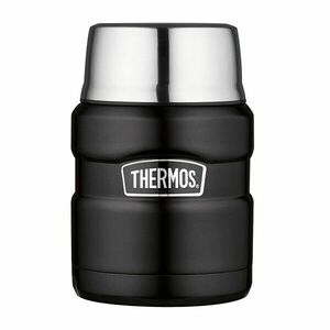 Thermos Thermos Style pentru alimente cu lingură pliantă și cupă - negru mat 470 ml imagine