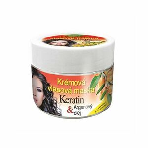 Bione Cosmetics Mască de păr cremoasă Keratin + Ulei de Argan 260 ml imagine