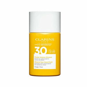 Clarins Fluid de bronzare - oferă protecție solară minerală pentru zona sensibilă a feței SPF 30 (Mineral Sun Care Fluid) 30 ml imagine