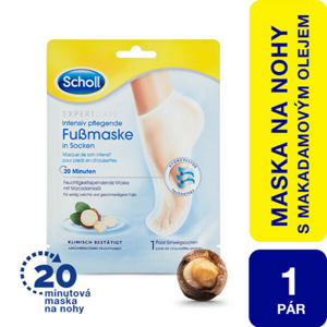 Scholl Mască nutritivă pentru picioare cu ulei de macadamia PediMask Expert Care (Foot Mask) nutritivă (Foot Mask) 1 pereche imagine