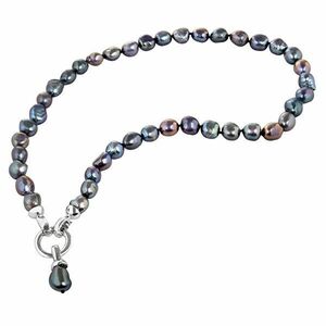 JwL Luxury Pearls Colier din perle albastre metalice reale JL0561 imagine