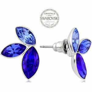 Levien Cercei cu trei cristale de Navette albastru imagine