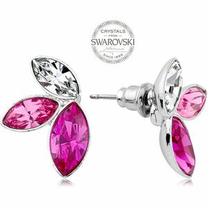 Levien Cercei cu trei cristale în nuanțe roz de Navette imagine