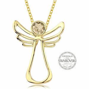 Levien Colier cu Înger placat cu aur și cu cristal Swarovski Guardian Angel imagine