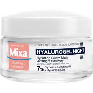Mixa Cremă de noapte pentru pielea sensibilă cu tendintă de uscare Hyalurogel (Hydrating Cream-Mask Overnight Recovery) 50 ml imagine