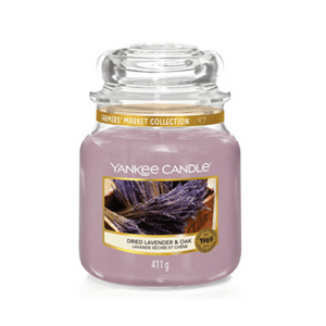 Yankee Candle Lumânare aromatică Medie Classic Dried Lavender & Oak 411 g imagine