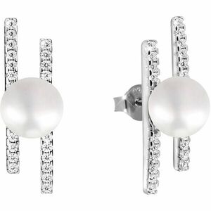 JwL Luxury Pearls Cercei din argint cu perle reale și zirconii JL0581 imagine