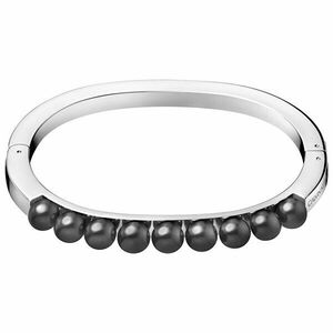 Calvin Klein Bratara din otel solid cu perle de circulatie negre KJAKMD04010 5, 4 x 4, 3 cm - XS imagine