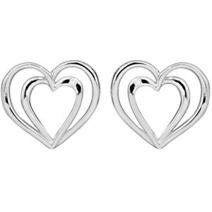 Art Diamond Cercei de inimă din argint pentru șuruburi cu diamante DAGUP1260S imagine