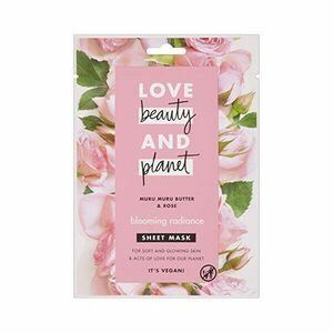 Love Beauty and Planet Mască de față textilă cu ulei roz și muru muru (Blooming Radiance Sheet Mask) înflăcătoare (Blooming Radiance Sheet Mask) 1 buc imagine