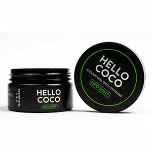 Hello Coco Carbon activat pentru albirea dinților cu aromă de mentă 100 % Natural Teeth Whitening PRO MINT 30 g imagine