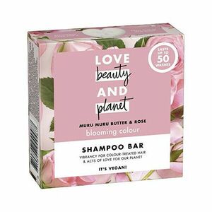 Love Beauty and Planet Șampon solid cu ulei de trandafir si unt muru-muru (Shampoo Bar) 90 g imagine