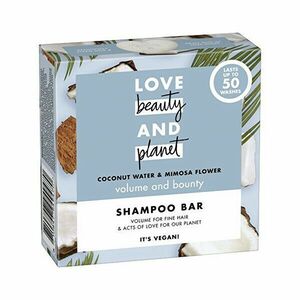 Love Beauty and Planet Șampon solid cu apă de nucă de cocos si flori de mimoză (Shampoo Bar) 90 g imagine