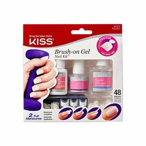 KISS Set gel cu auto-uscare Brush-on Gel (Nail Kit) imagine