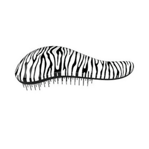 D Tangler Perie de păr cu mâner Zebra White imagine