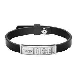Diesel Brățară neagră din piele DX1226040 imagine