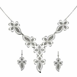 Praqia Jewellery Set de lux din argint Sparkling Leaves TG2019JP_TG1010NAMJP imagine
