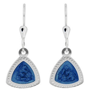 Praqia Jewellery Cercei eleganți din argint cu centrul albastru NA5107 imagine