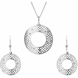 Praqia Jewellery Set de bijuterii din argint cu cristale transparente KO1460S_NA0886 (pandantiv, lanț , cercei) imagine