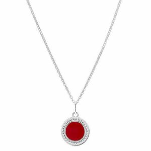 Praqia Jewellery Colier la modă din argint cu mijloc roșu KO5337_BR030_45 (lanț, pandantiv) imagine