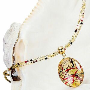 Lampglas Colier elegant pentru femei My Roots cu perla Lampglas cu aur de 24 de carate NP15 imagine