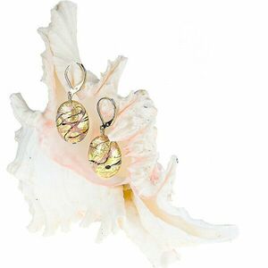 Lampglas Cercei frumoșiRomantic Roots cu perle Lampglas cu aur de 24 de carate EP13 imagine