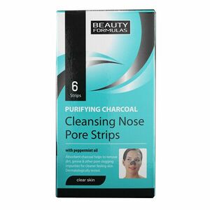 Beauty Formulas Benzi de curățare pentru nas cu cărbune activCharcoal(Cleansing Nose Pore Strips) 6 buc imagine