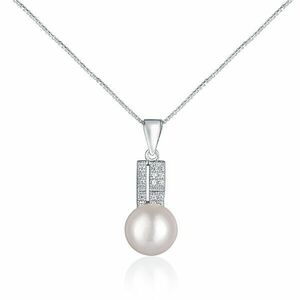 JwL Luxury Pearls Colier elegant cu perle reale și zirconii JL0645 (lanț, pandantiv) imagine