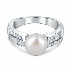 JwL Luxury Pearls Inel elegant cu perle și zirconii reale JL0646 (lanț, pandantiv) 57 mm imagine