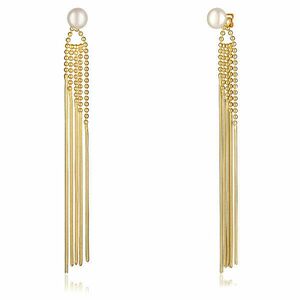 JwL Luxury Pearls Cercei lungi placați cu aur 2in1 cu perle reale JL0654 imagine
