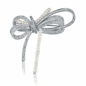 JwL Luxury Pearls Broșă de lux pentru femei cu mărgele 2in1 Fundă JL0666 imagine