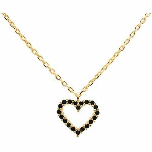 PDPAOLA Colier delicat placat cu aur pandantiv in forma de inimă Black Heart CO01-221-U (lanț, pandantiv) imagine