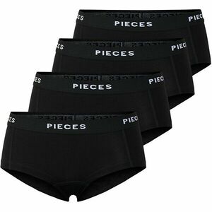 Pieces 4 PACK - chiloți pentru femei Boxer PCLOGO 17106857 Black XL imagine