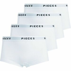 Pieces 4 PACK - chiloți pentru femei Boxer PCLOGO 17106857 Bright alb XL imagine