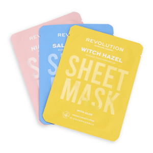Revolution Skincare Set de măști de față pentru pielea problematică Biodegradable (Blemish Prone Skin Sheet Mask) imagine