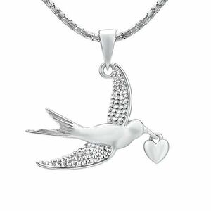Silvego Pandantiv în formă de pasăre de argint cu inimă MWP13323A imagine