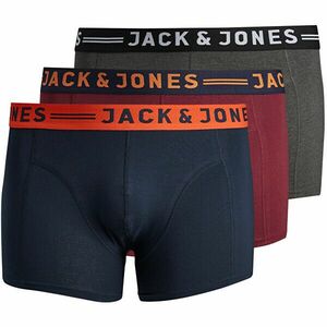 Jack&Jones PLUS 3 PACK - boxeri pentru bărbați JACLICHFIELD 12147592 Burgundy XXL imagine